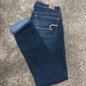 Skinny straight leg jeans